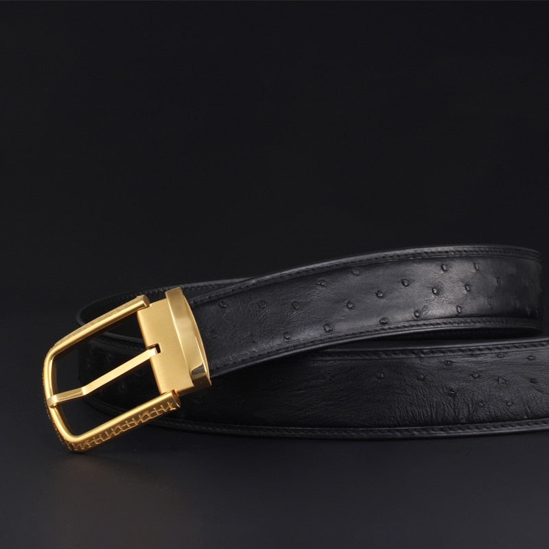 Ostrich  belt Men Luxury Waist Belts