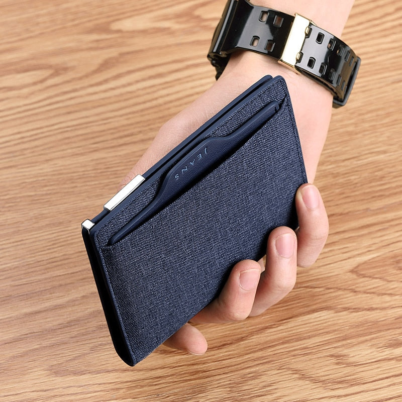 Mini Ultra-thin Compact wallet Handmade wallet Canvas Card Holder