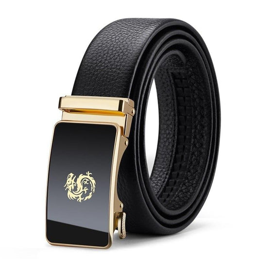 Genuine Luxury Dragon Leather Belts for Automatic Buckle Men