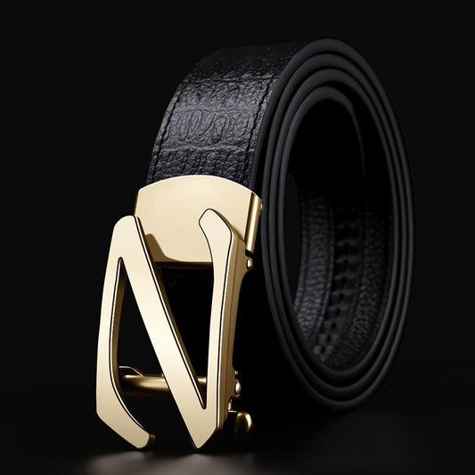 Male Genuine Leather Strap Belts For Men Top Quality Belt Automatic Buckle Belts