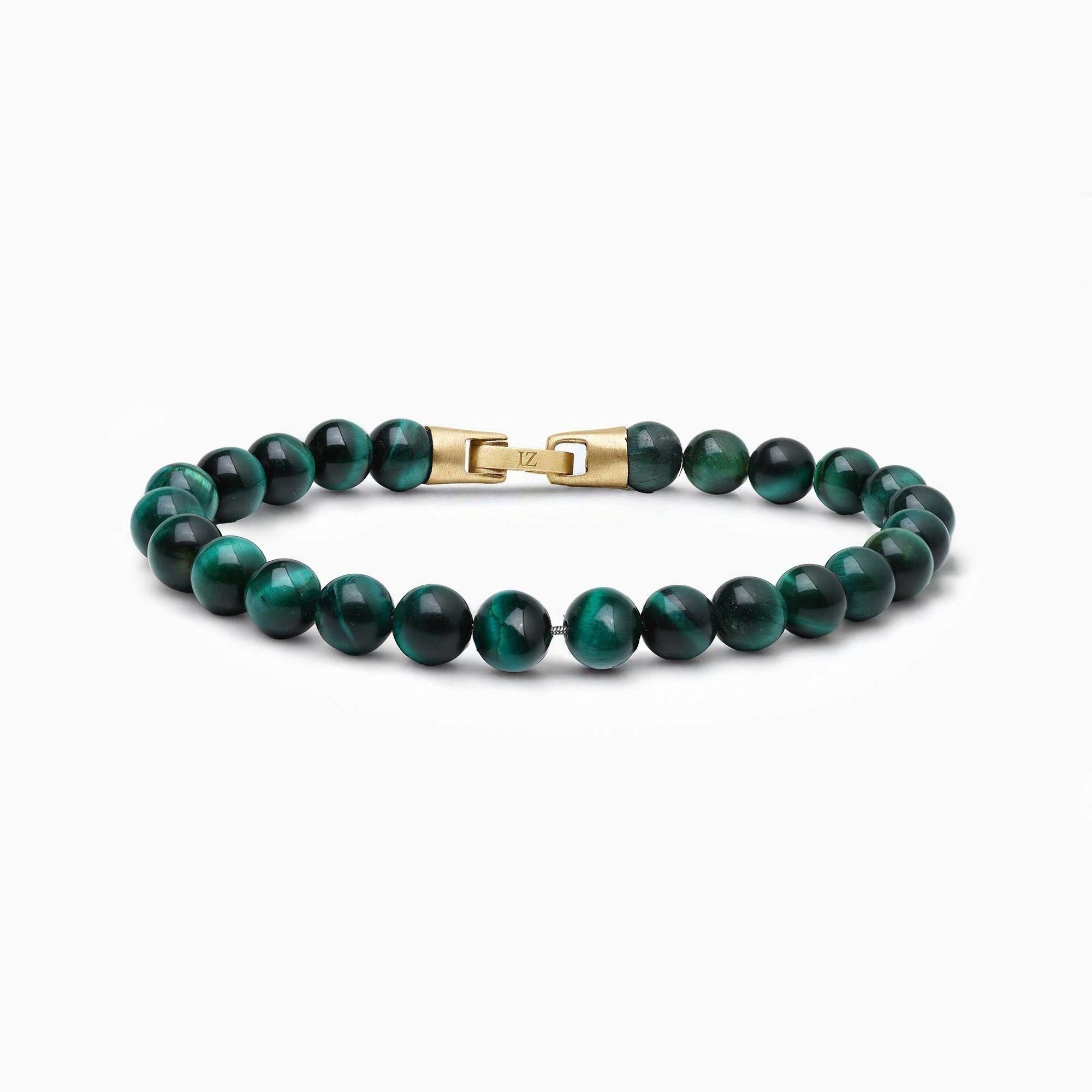 Fern — Green Tiger's Eye 6mm men's bead bracelet