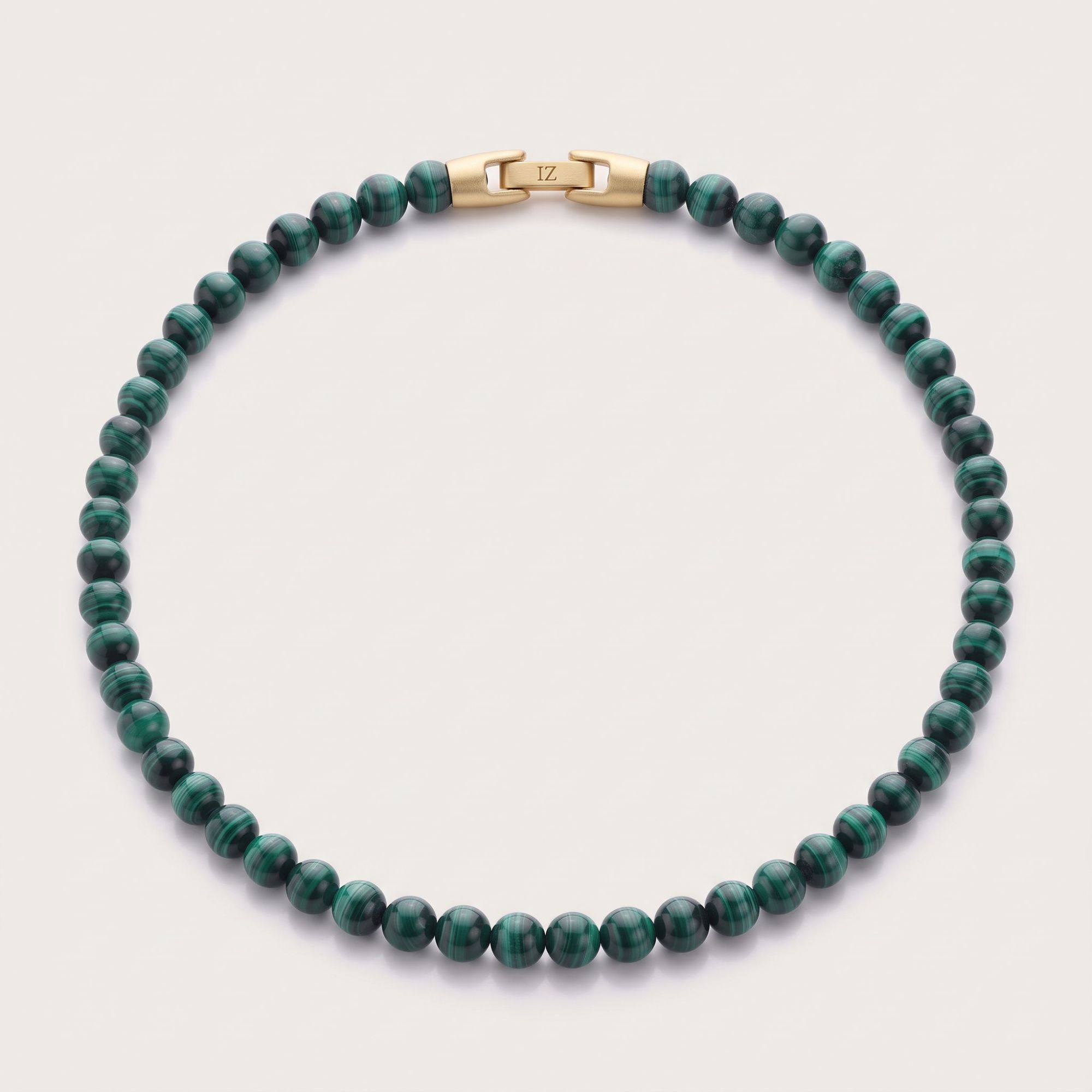 Verde — Malachite 6mm men's bead necklace