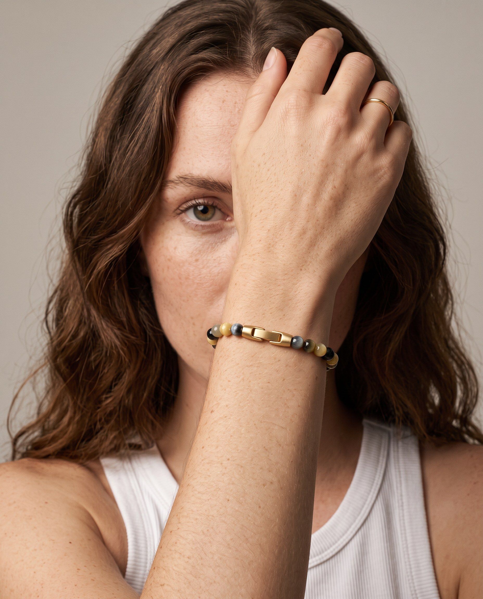 Mosaic — Multicolour Tiger's Eye 6mm bead bracelet
