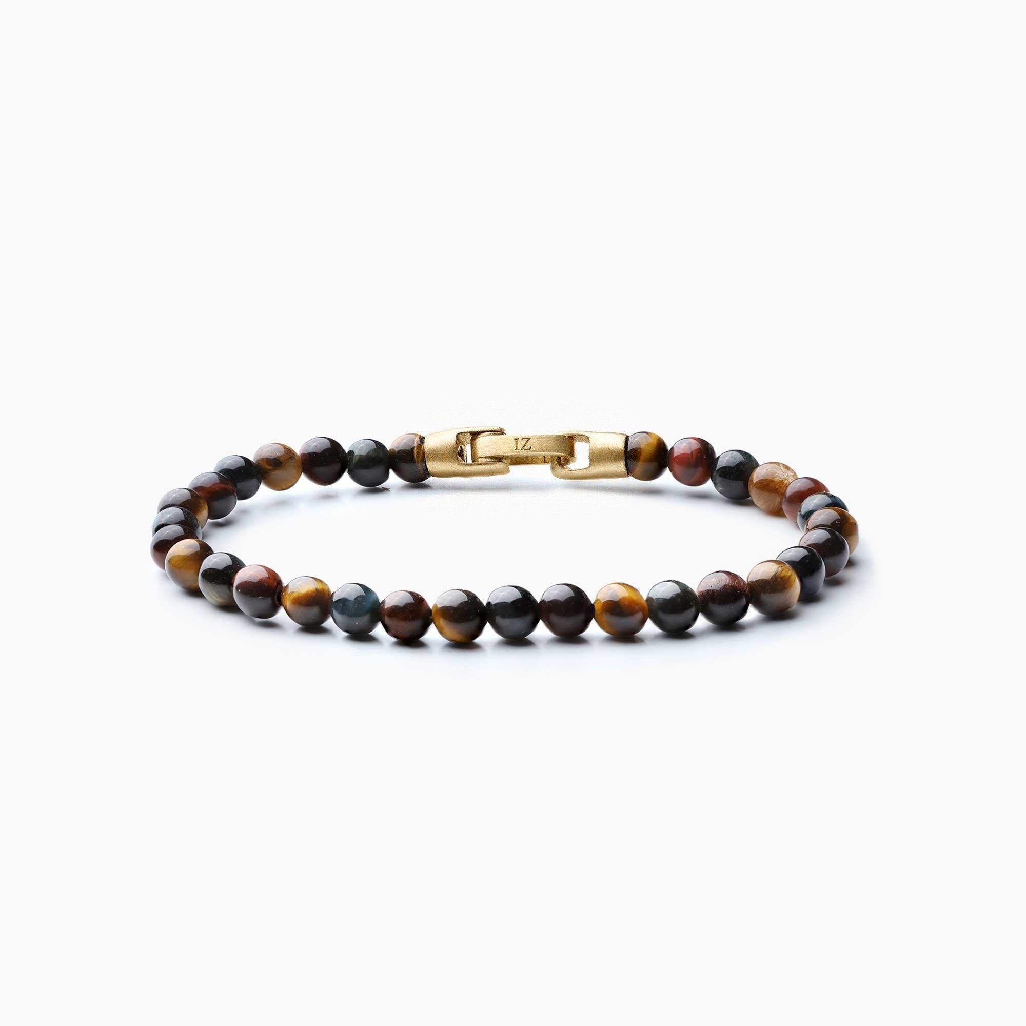 Dusk — Tiger's & Hawk's Eye 6mm bead bracelet
