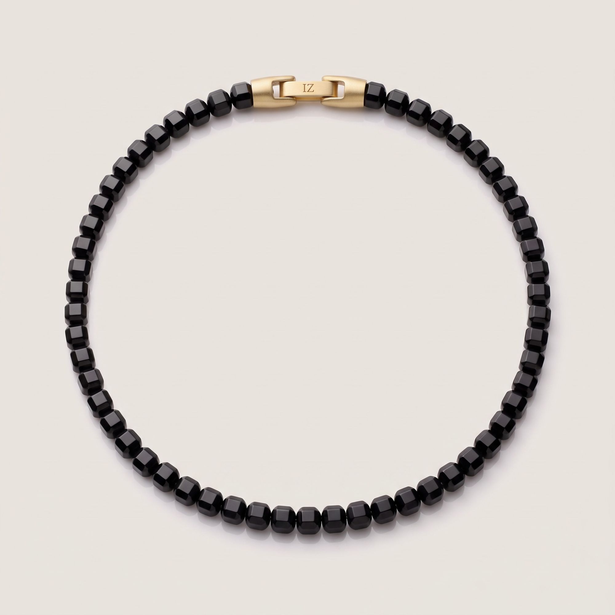 Ink — Black Onyx 6mm men's bead necklace