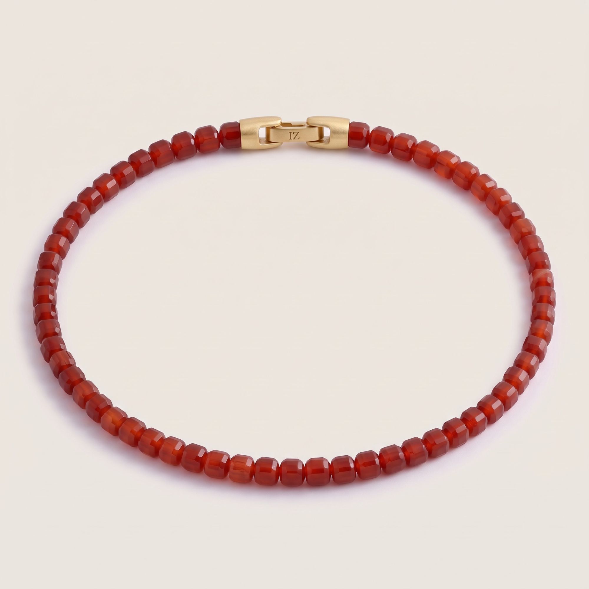Ember — Red Agate 6mm bead necklace