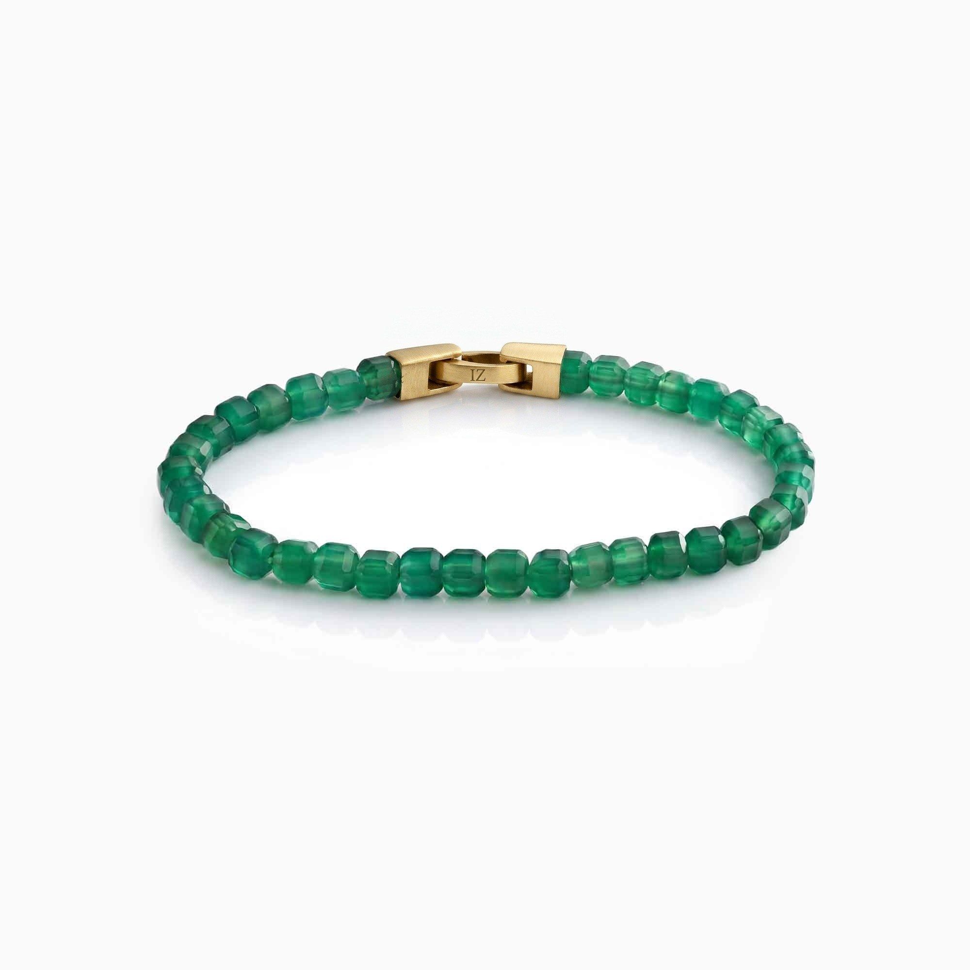 Sage — Green Agate 6mm men's bead bracelet