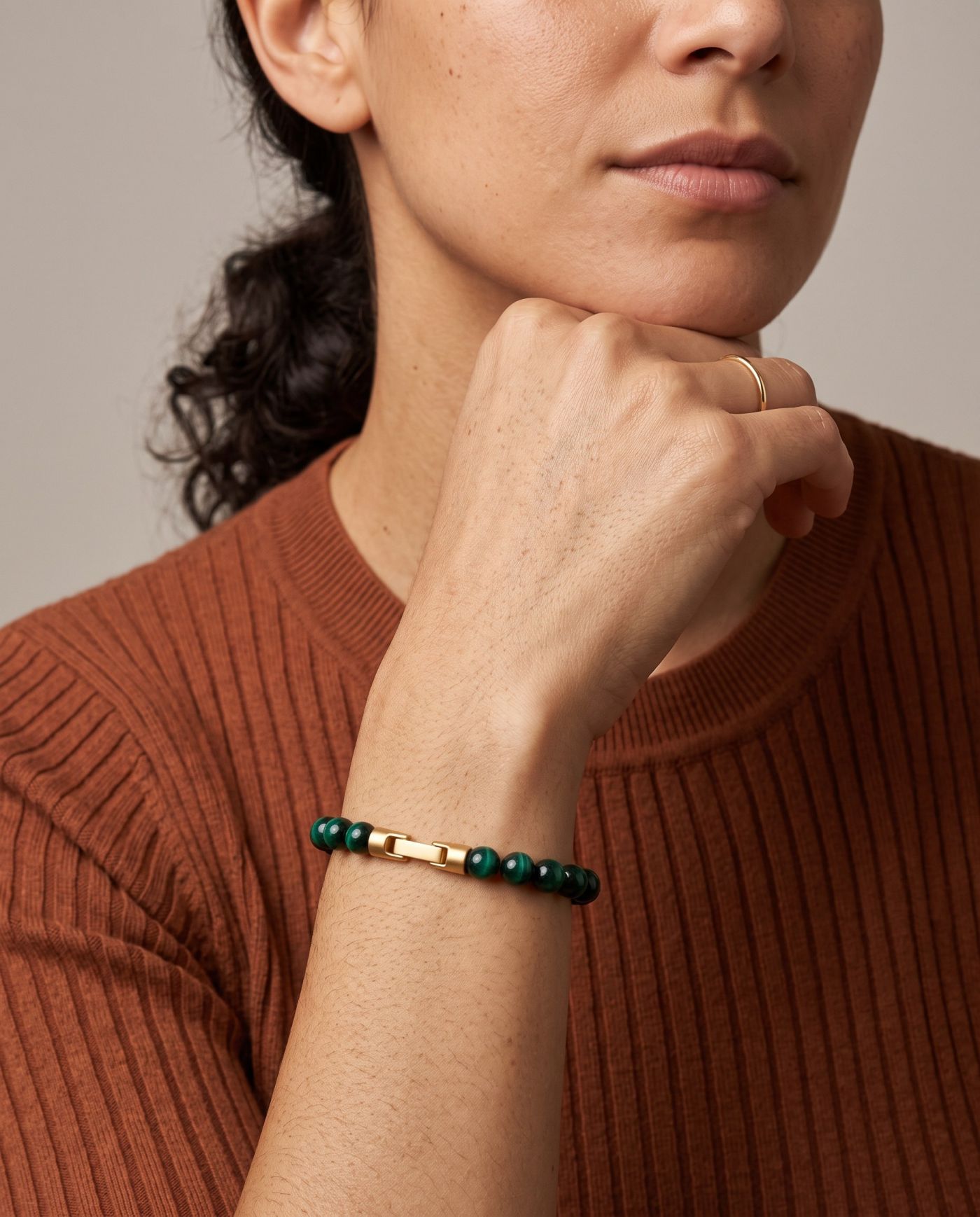 Fern — Green Tiger's Eye 6mm bead bracelet