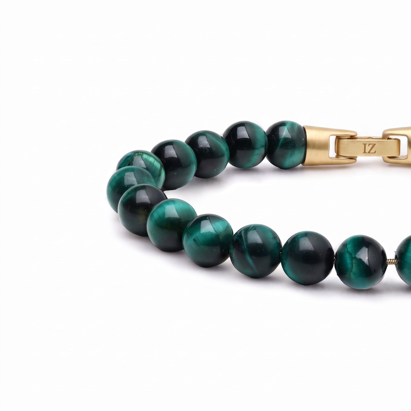 Fern — Green Tiger's Eye 6mm men's bead bracelet