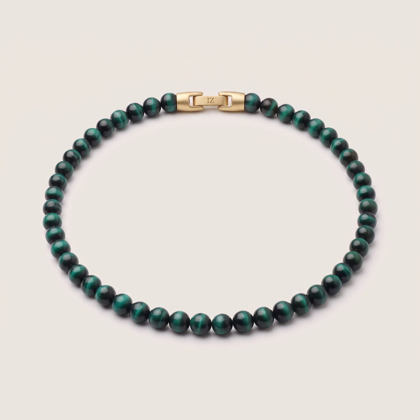 Fern — Green Tiger's Eye 6mm bead necklace