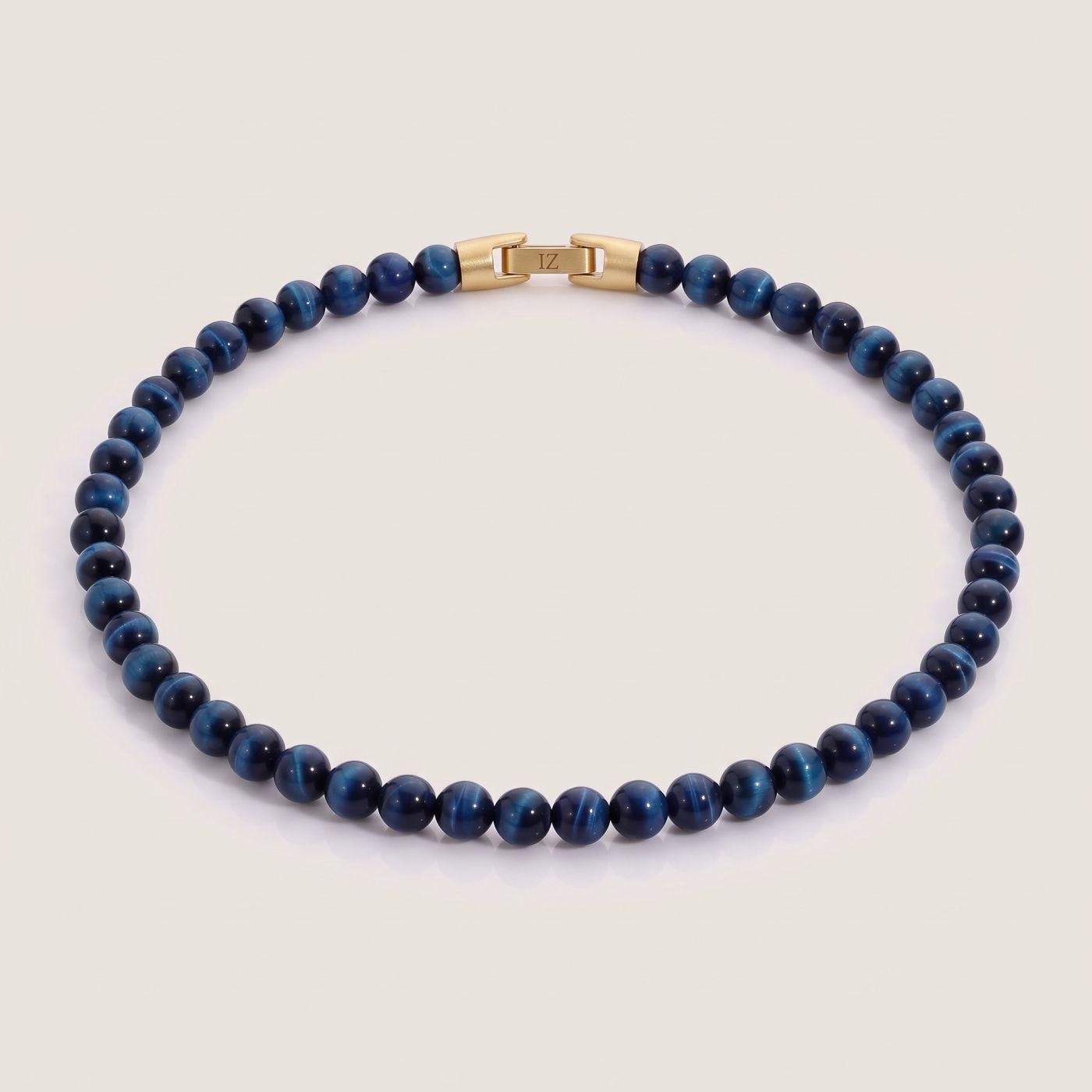 Tide — Blue Tiger's Eye 6mm bead necklace