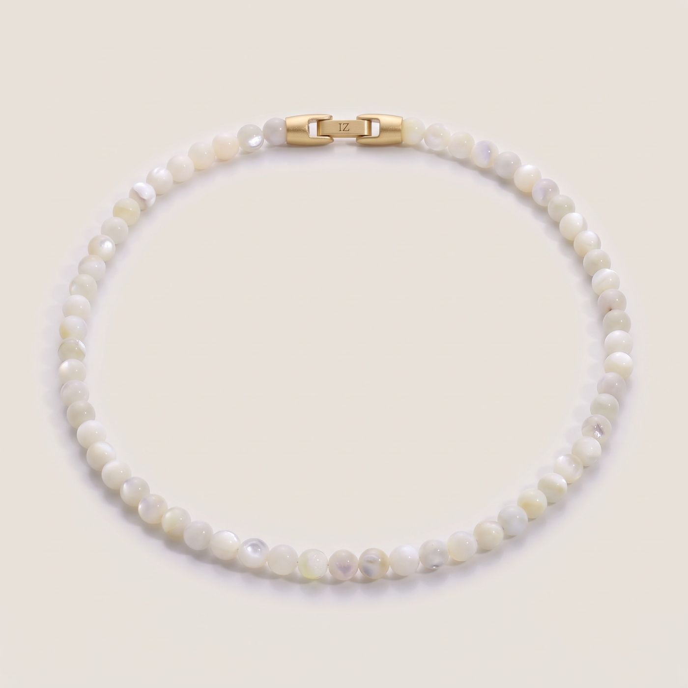 Lumen — Mother of Pearl 6mm men's bead necklace