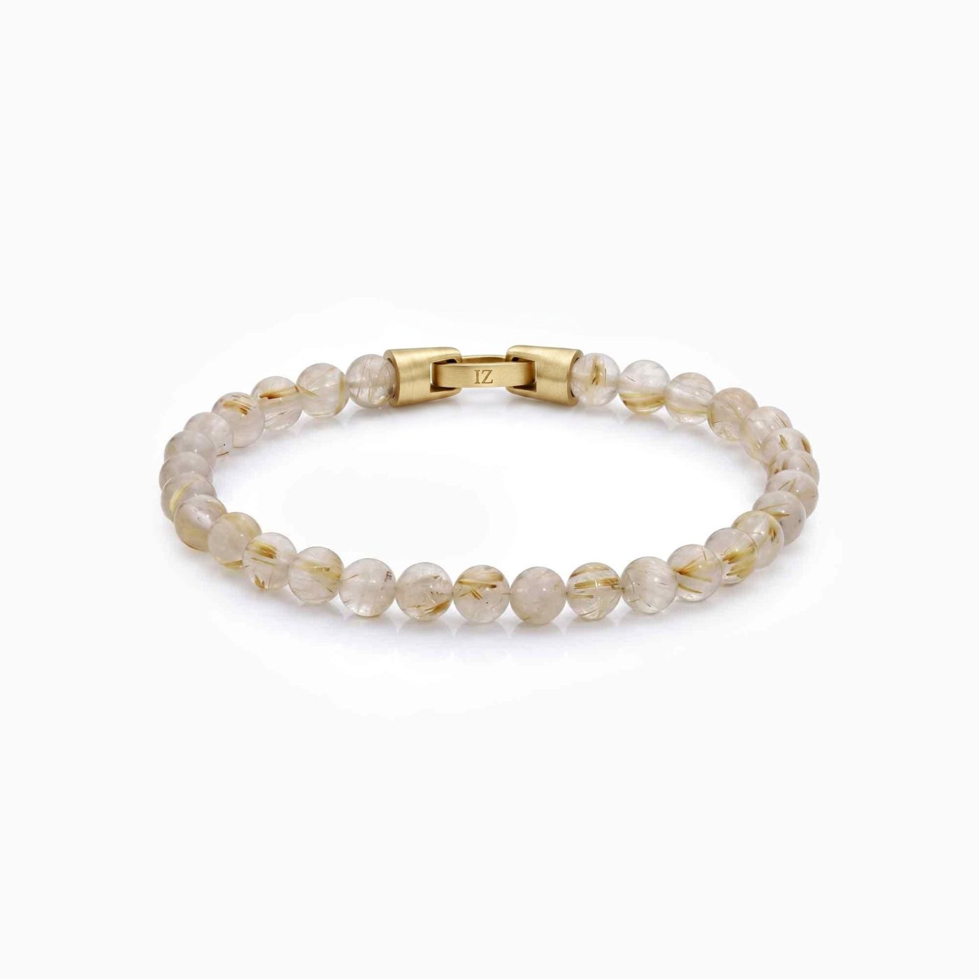 Gilt — Rutile Quartz 6mm bead bracelet