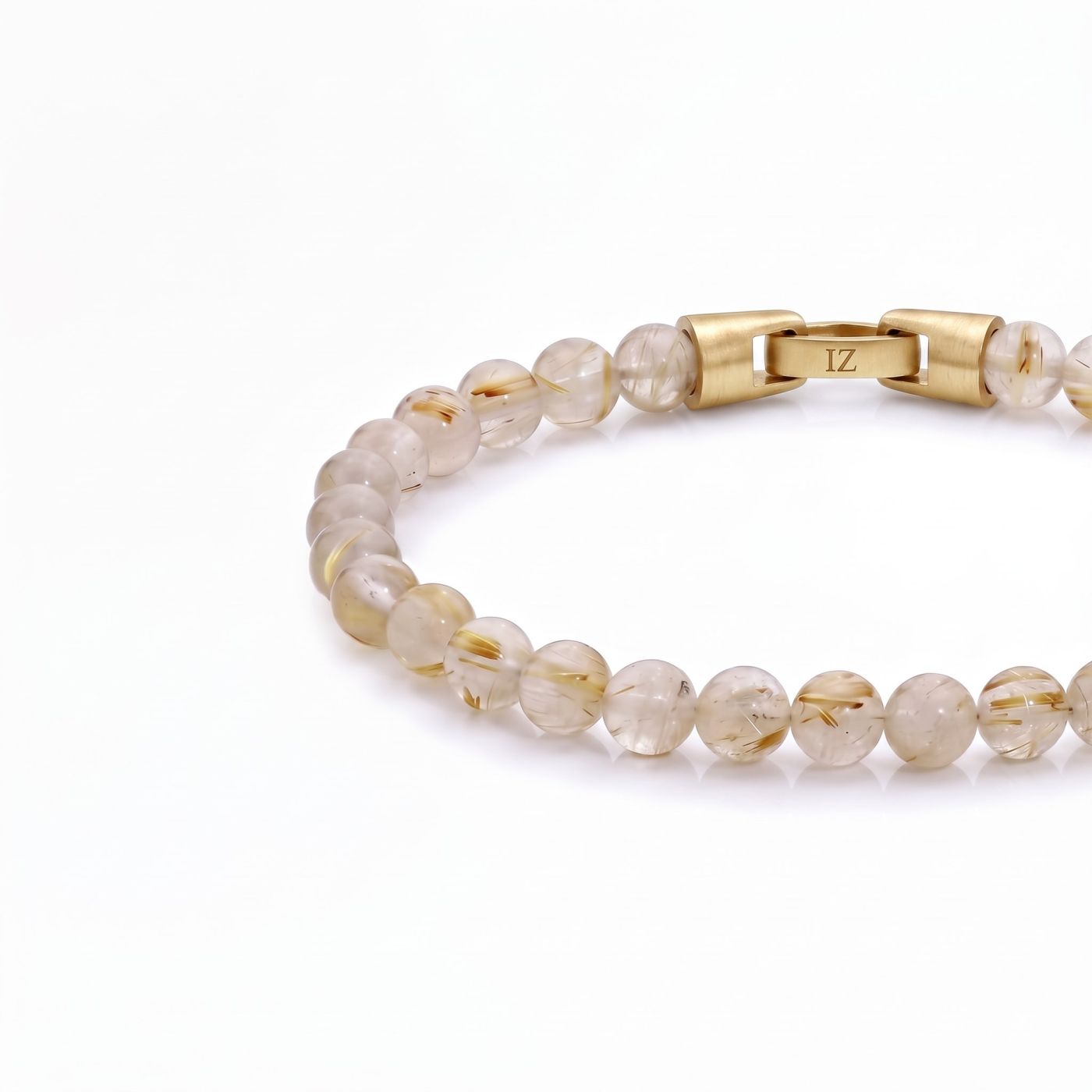 Gilt — Rutile Quartz 6mm bead bracelet