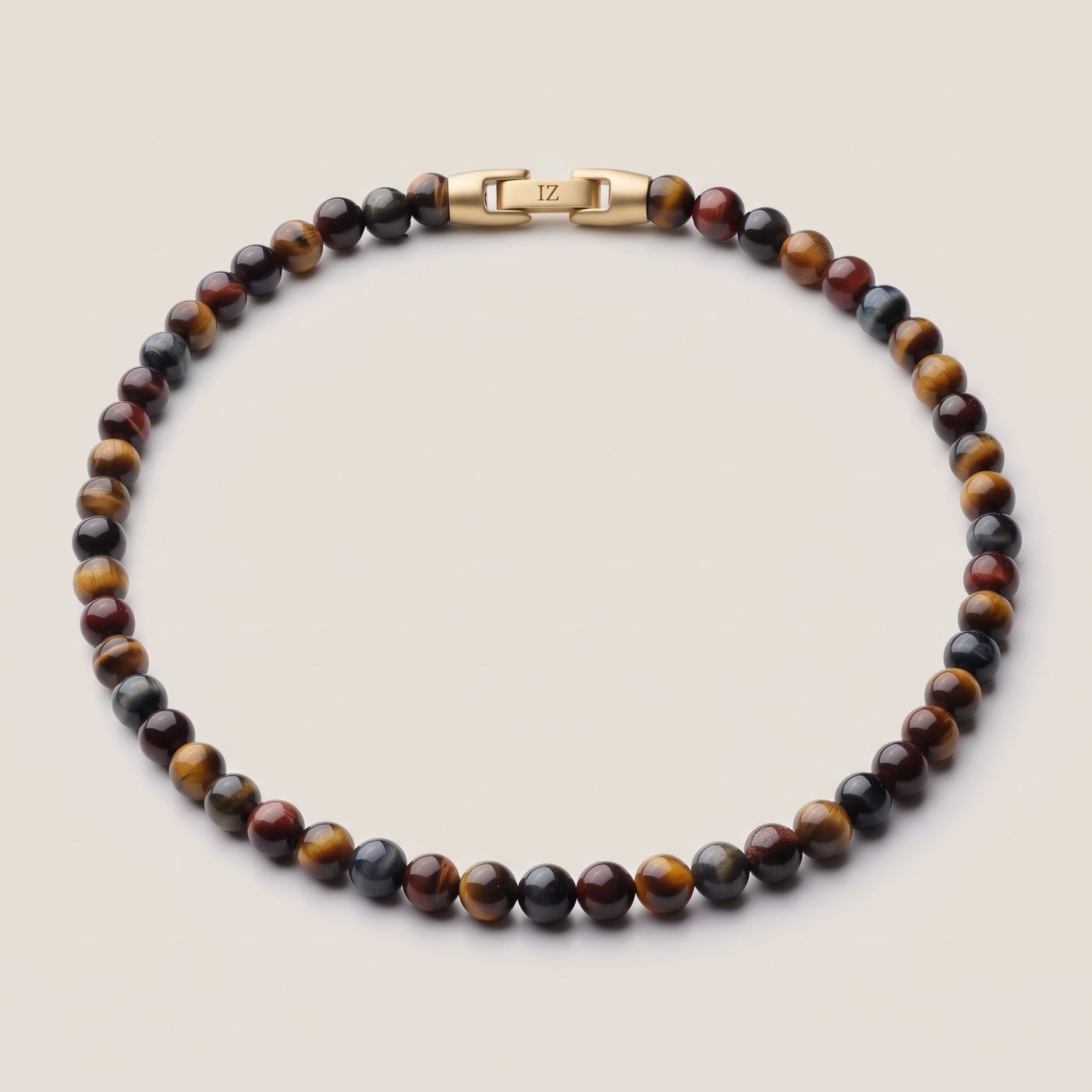 Dusk — Tiger's & Hawk's Eye 6mm bead necklace