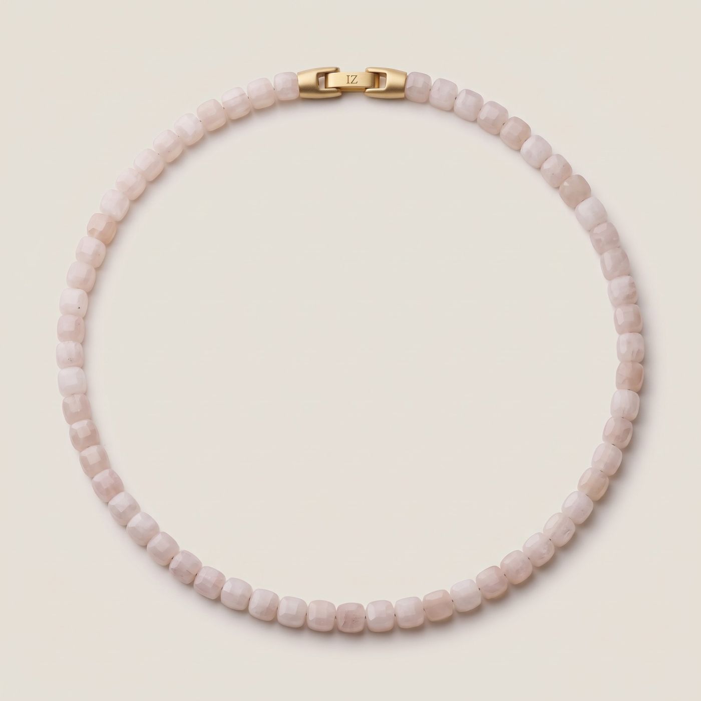 Halo — Moonstone 6mm men's bead necklace