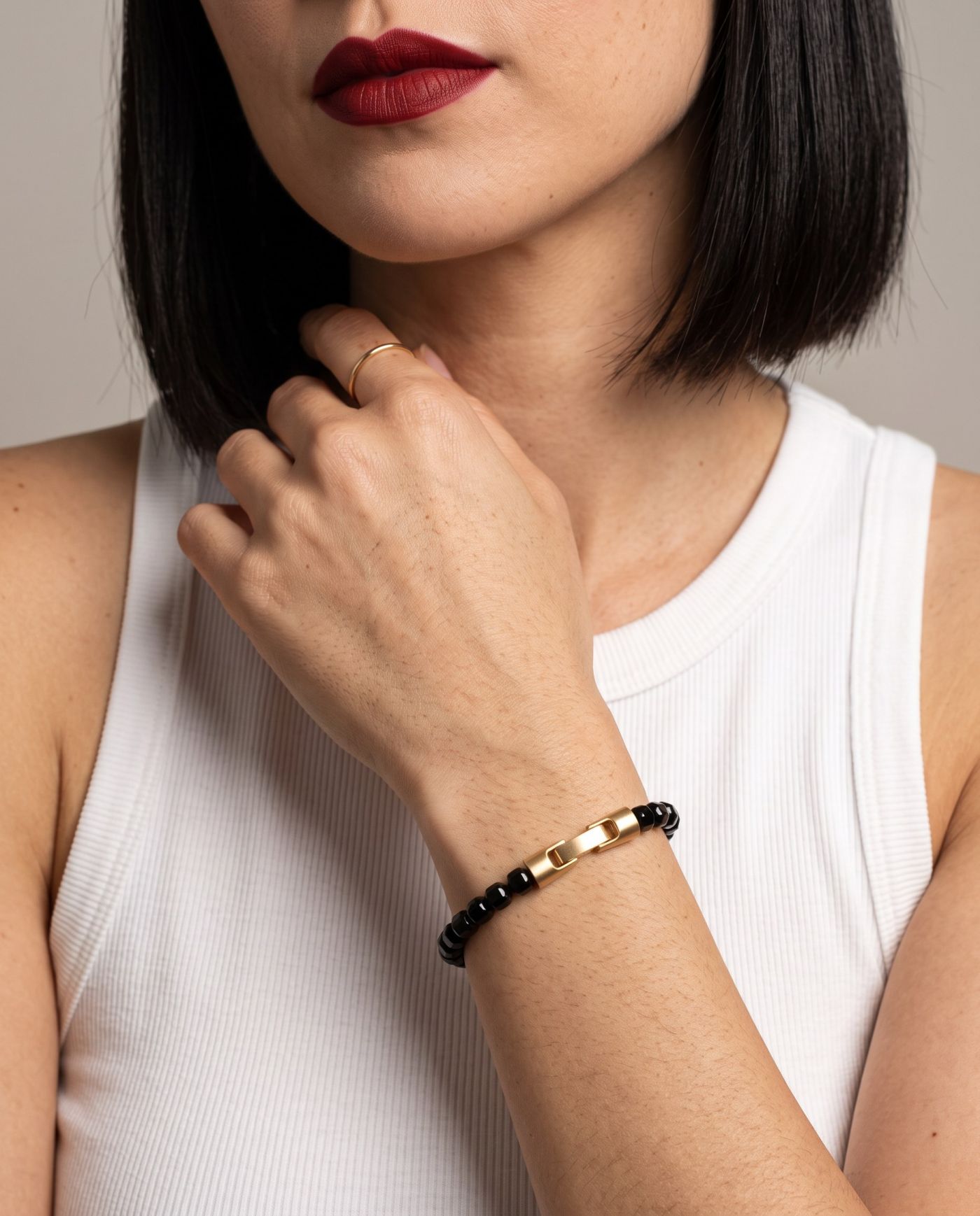 Ink — Black Onyx 6mm bead bracelet