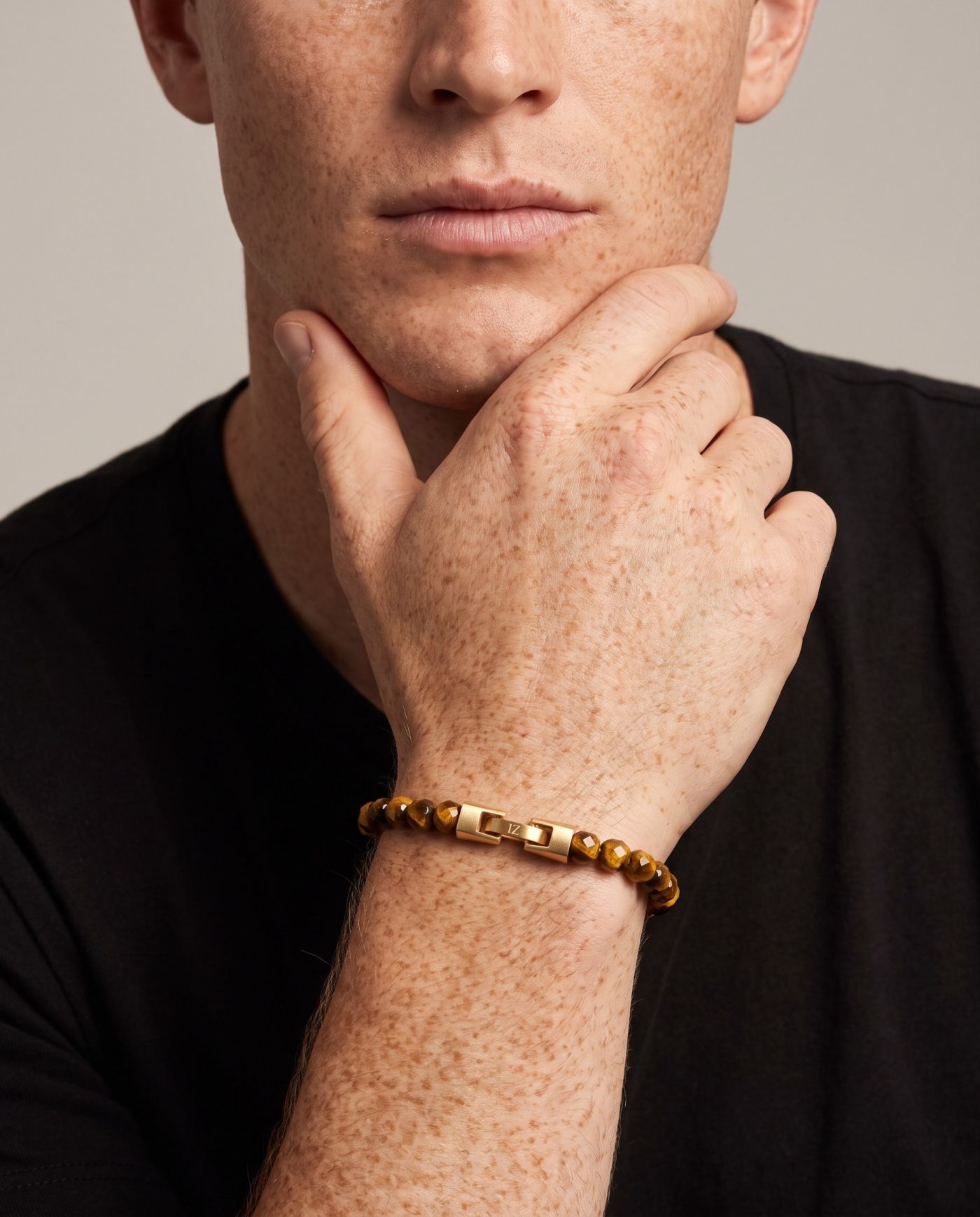Honey Tiger's Eye bracelet, worn